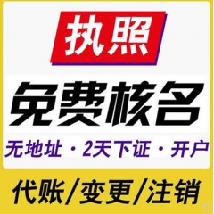 办工商个体户电商营业执照赣州南昌注册公司免费查名核名变更注销